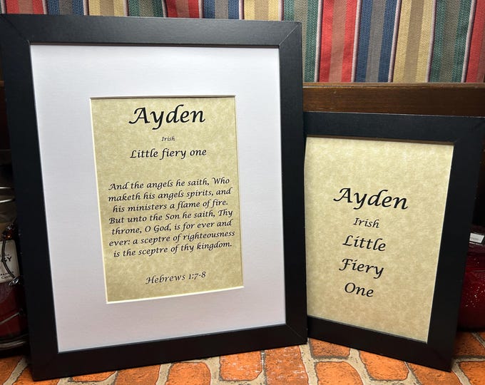 Ayden - Name, Origin, with or without King James Version Bible Verse