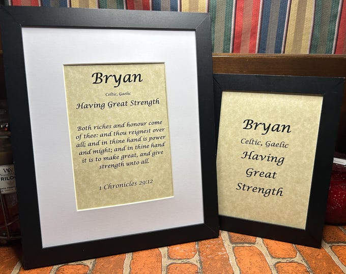 Bryan - Name, Origin, with or without King James Version Bible Verse