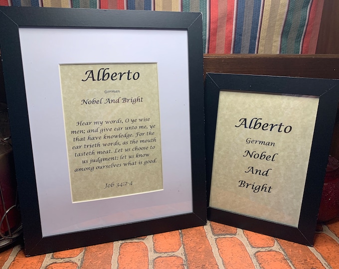 Alberto - Name, Origin, with or without King James Version Bible Verse