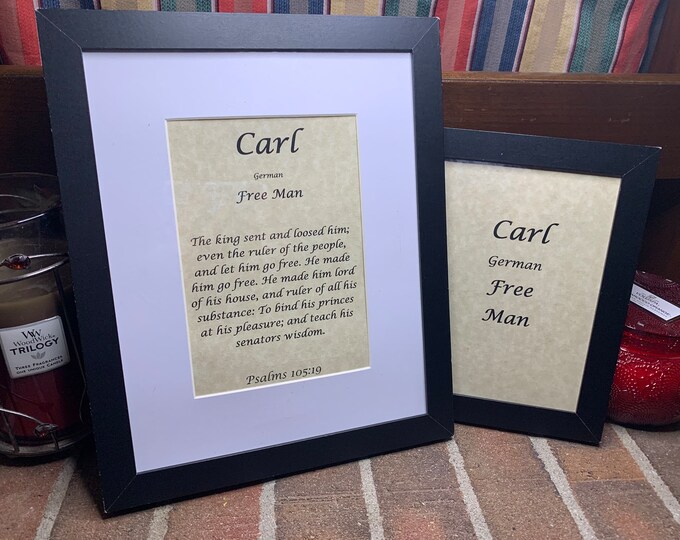 Carl - Name, Origin, with or without King James Version Bible Verse