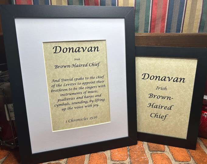 Donavan - Name, Origin, with or without King James Version Bible Verse