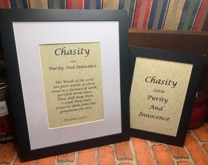 Chasity - Name, Origin, with or without King James Version Bible Verse