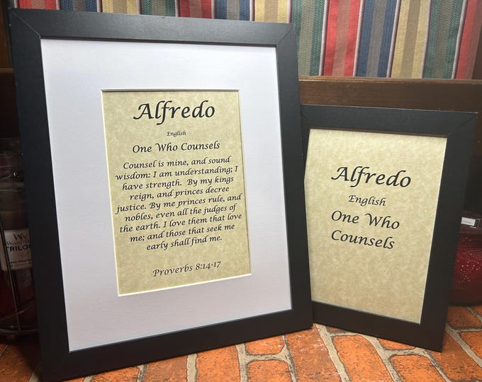 Alfredo - Name, Origin, with or without King James Version Bible Verse