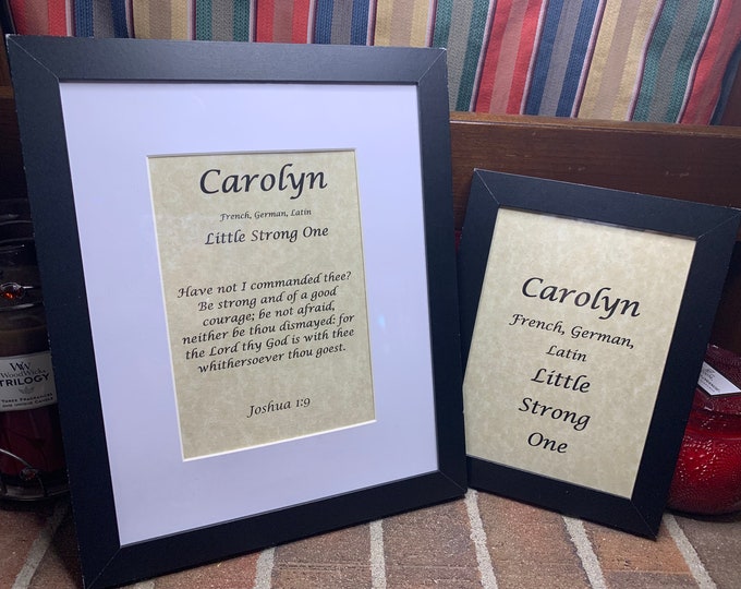 Carolyn - Name, Origin, with or without King James Version Bible Verse