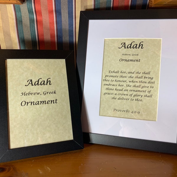 Adah - Name, Origin, with or without King James Version Bible Verse