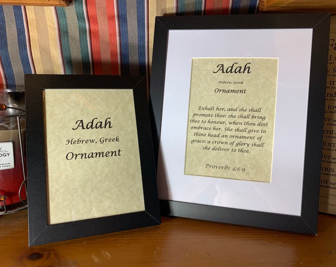 Adah - Name, Origin, with or without King James Version Bible Verse