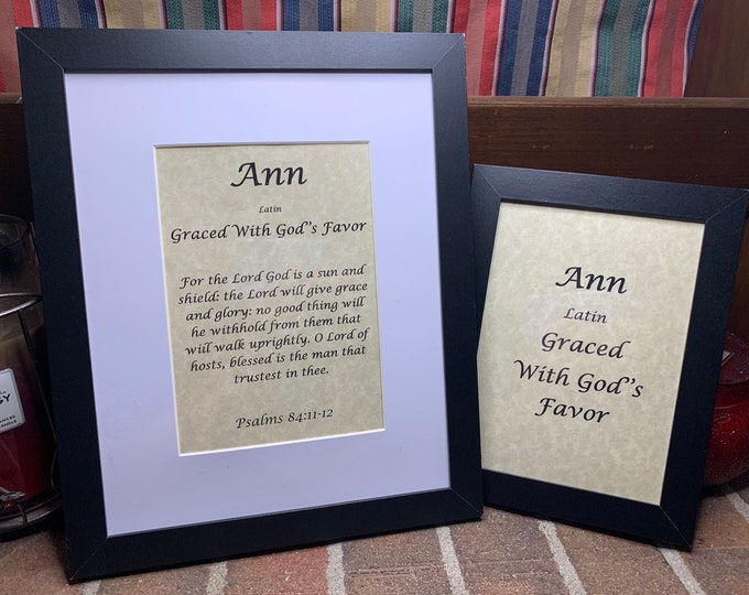Ann - Name, Origin, with or without King James Version Bible Verse