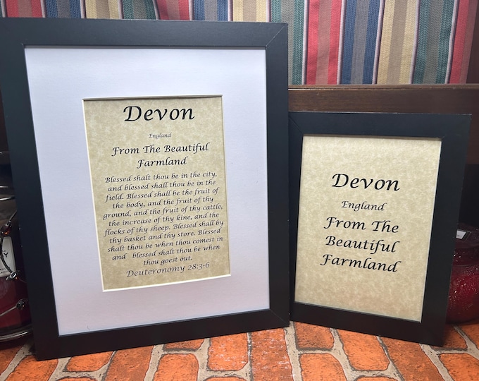 Devon - Name, Origin, with or without King James Version Bible Verse