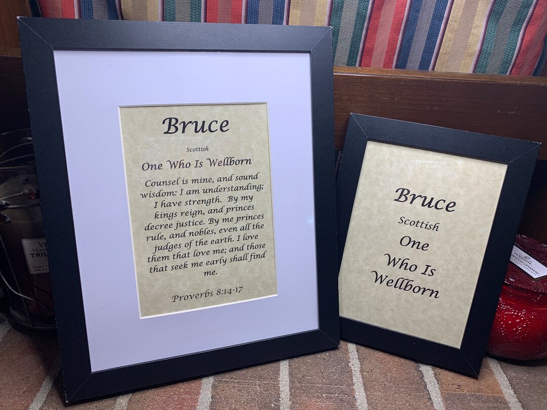 Bruce - Name, Origin, With or Without King James Version Bible Verse - Etsy