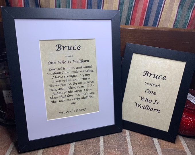 Bruce - Name, Origin, with or without King James Version Bible Verse