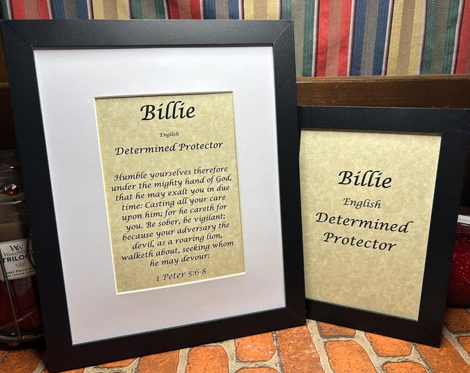 Billie - Name, Origin, with or without King James Version Bible Verse