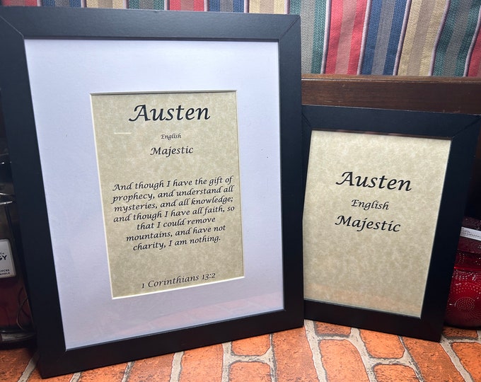 Austen - Name, Origin, with or without King James Version Bible Verse