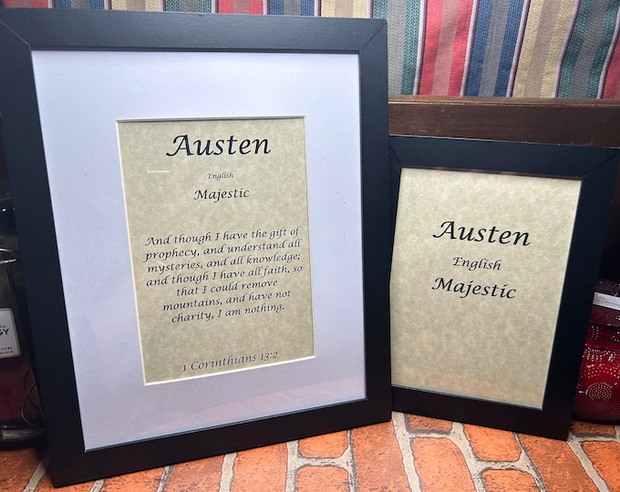 Austen - Name, Origin, with or without King James Version Bible Verse