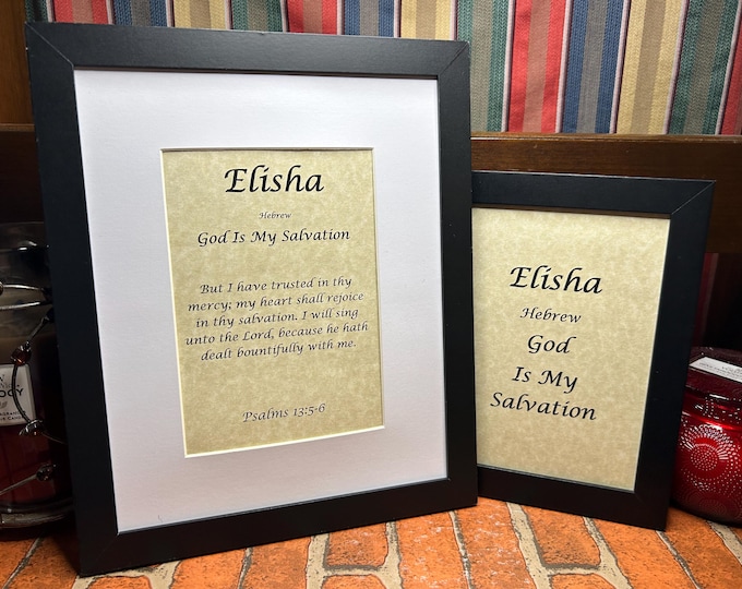 Elisha - Name, Origin, with or without King James Version Bible Verse