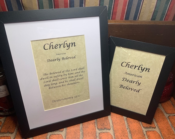 Cherlyn - Name, Origin, with or without King James Version Bible Verse