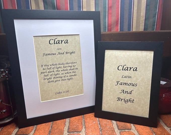 Clara - Name, Origin, with or without King James Version Bible Verse
