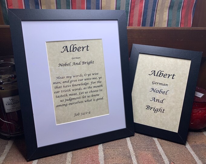 Albert - Name, Origin, with or without King James Version Bible Verse