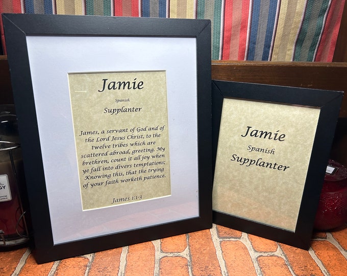 Jamie - Name, Origin, with or without King James Version Bible Verse