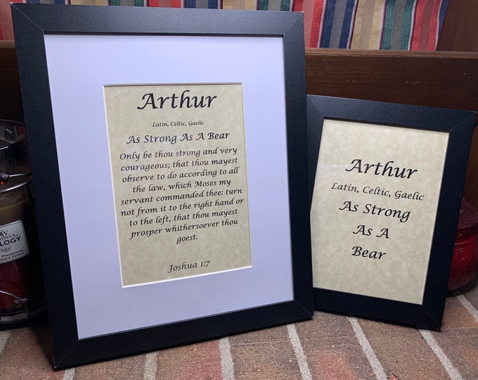 Arthur - Name, Origin, with or without King James Version Bible Verse
