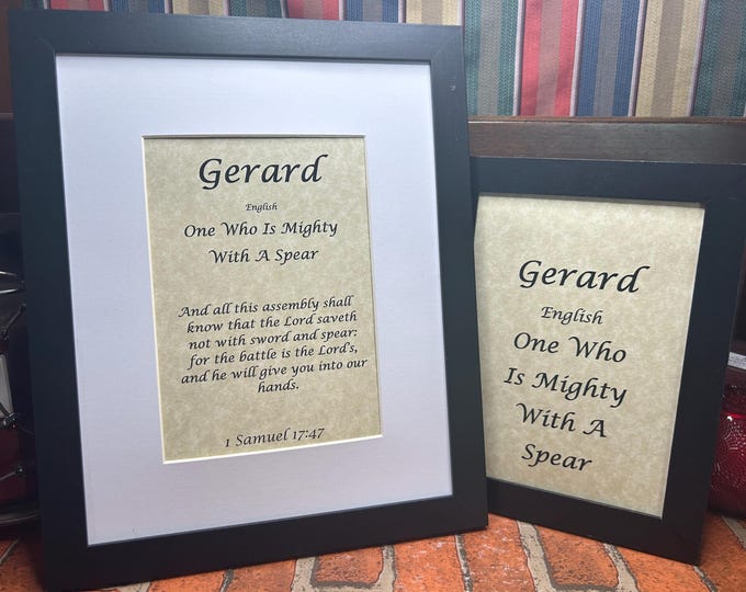 Gerard - Name, Origin, with or without King James Version Bible Verse