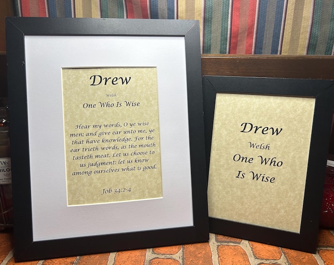 Drew - Name, Origin, with or without King James Version Bible Verse