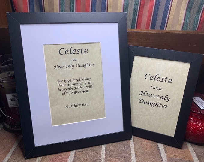 Celeste - Name, Origin, with or without King James Version Bible Verse