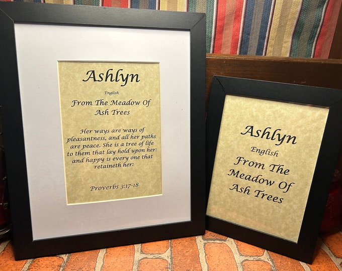 Ashlyn - Name, Origin, with or without King James Version Bible Verse