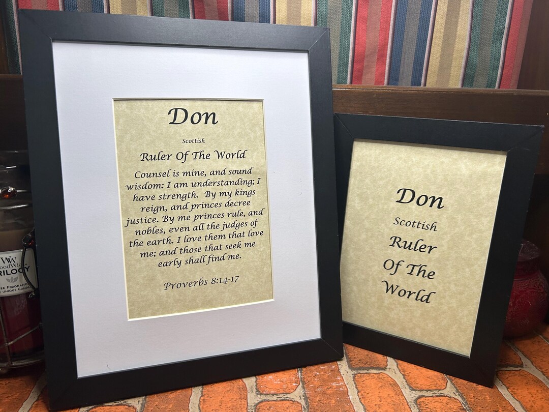 Don - Name, Origin, With or Without King James Version Bible Verse - Etsy
