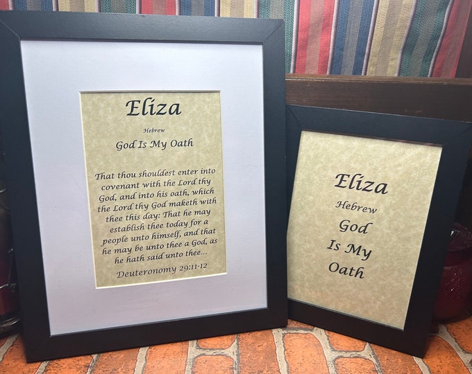 Eliza - Name, Origin, with or without King James Version Bible Verse
