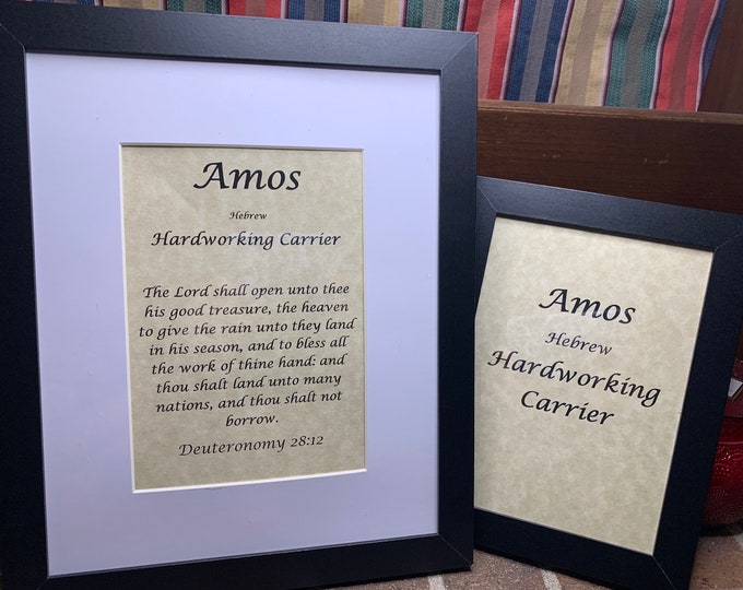 Amos - Name, Origin, with or without King James Version Bible Verse