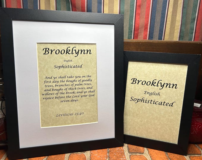 Brooklynn - Name, Origin, with or without King James Version Bible Verse