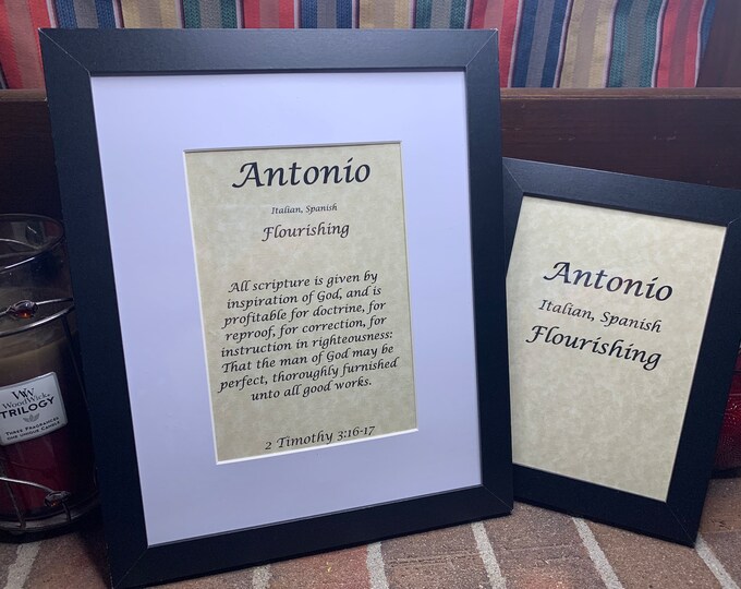 Antonio - Name, Origin, with or without King James Version Bible Verse