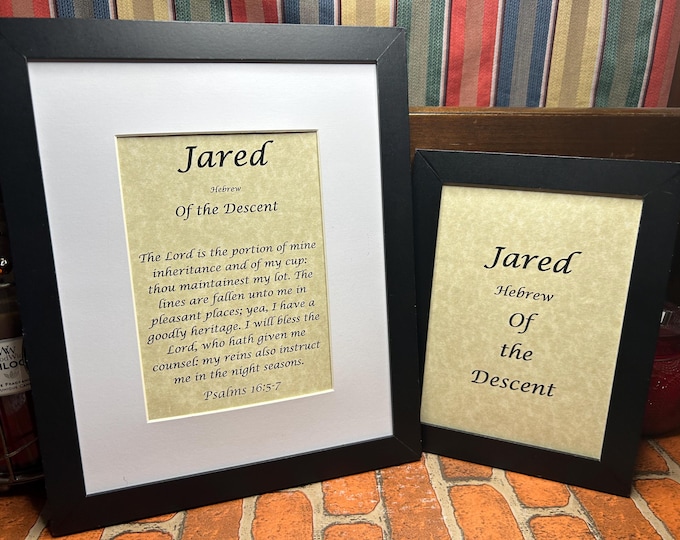 Jared - Name, Origin, with or without King James Version Bible Verse