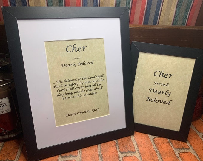 Cher - Name, Origin, with or without King James Version Bible Verse