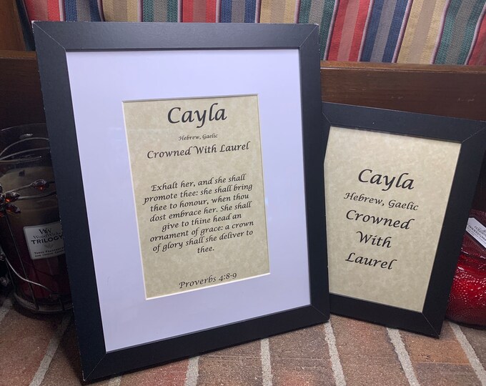 Cayla - Name, Origin, with or without King James Version Bible Verse