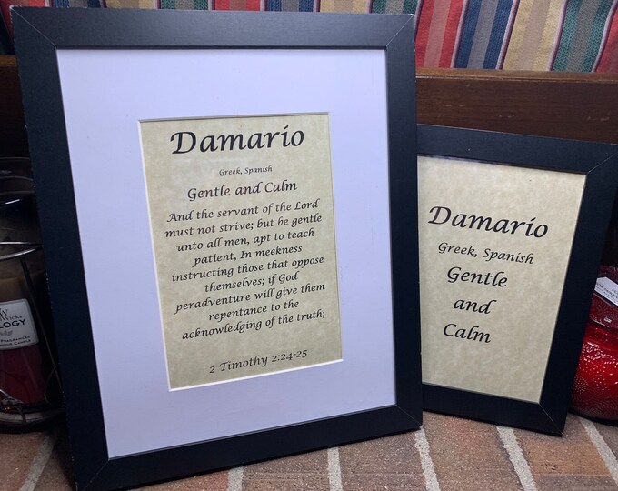 Damario - Name, Origin, with or without King James Version Bible Verse