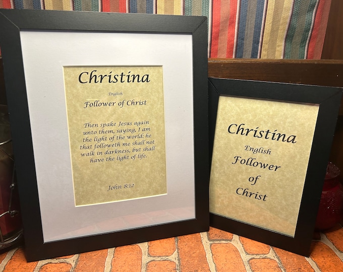 Christina - Name, Origin, with or without King James Version Bible Verse