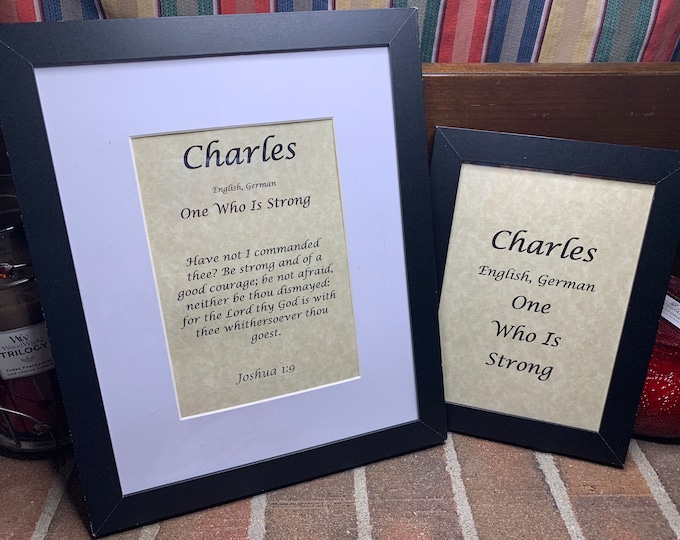 Charles - Name, Origin, with or without King James Version Bible Verse