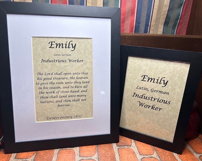 Emily - Name, Origin, with or without King James Version Bible Verse