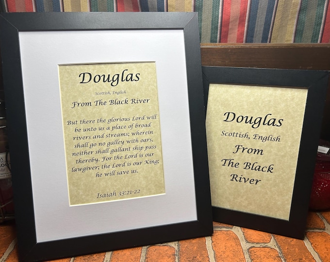 Douglas - Name, Origin, with or without King James Version Bible Verse