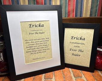 Ericka - Name, Origin, with or without King James Version Bible Verse