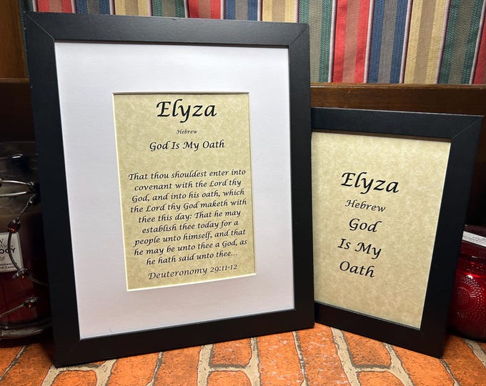Elyza - Name, Origin, with or without King James Version Bible Verse