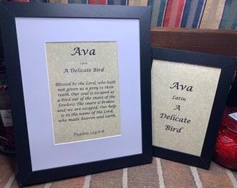 Ava - Name, Origin, with or without King James Version Bible Verse