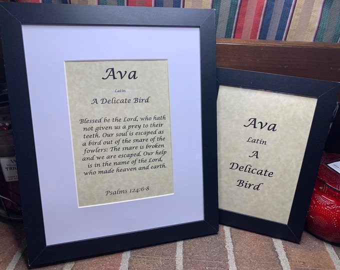 Ava - Name, Origin, with or without King James Version Bible Verse