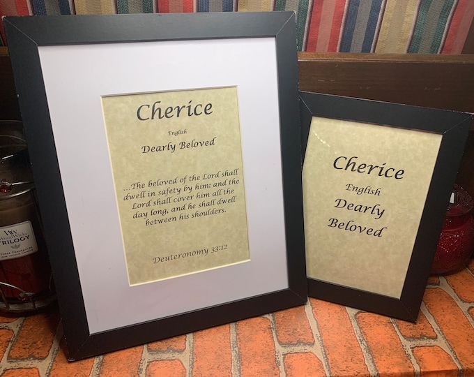 Cherice - Name, Origin, with or without King James Version Bible Verse