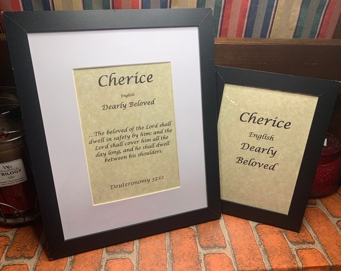 Cherice - Name, Origin, with or without King James Version Bible Verse