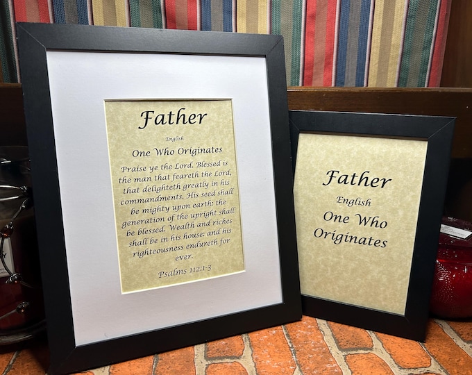 Father - Name, Origin, with or without King James Version Bible Verse