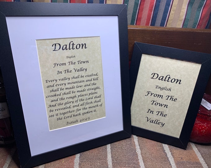 Dalton - Name, Origin, with or without King James Version Bible Verse