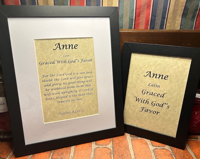 Anne - Name, Origin, with or without King James Version Bible Verse