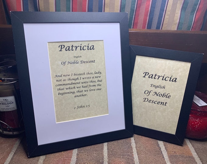 Patricia - Name, Origin, with or without King James Version Bible Verse